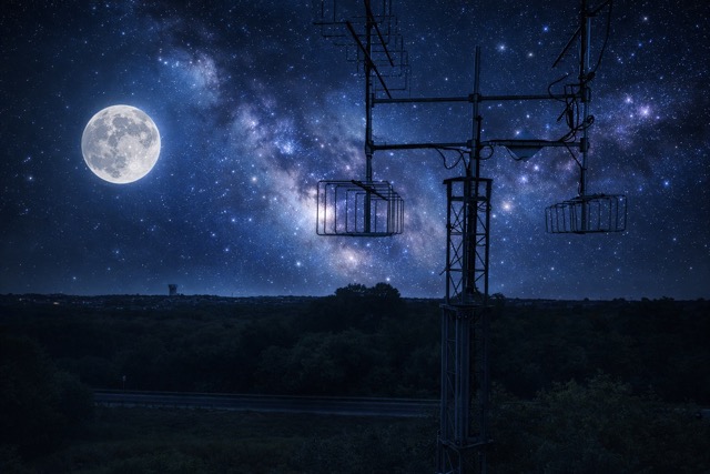 AI reimage of our tower - Changed to night view